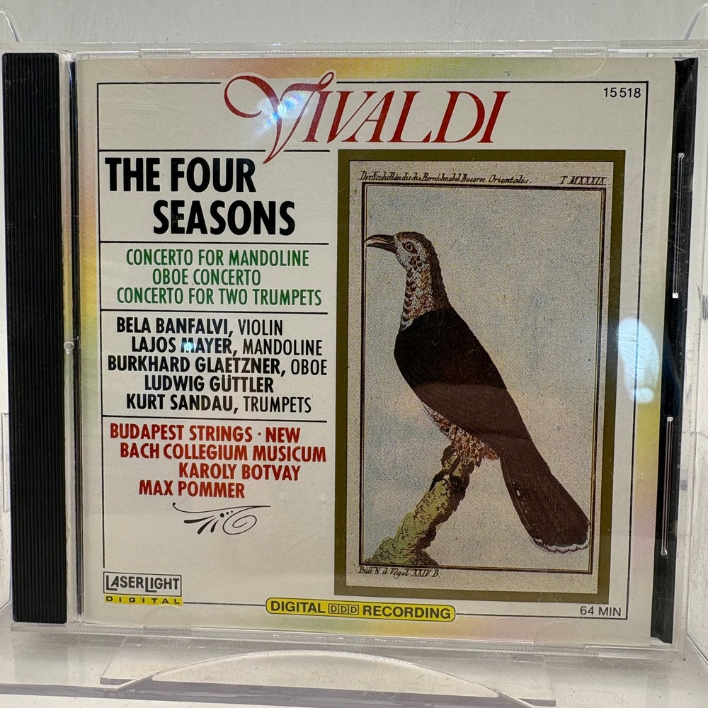 Vivaldi The Four Seasons LaserLight Digital CD 15518 Mandolin Oboe Trumpet 1988